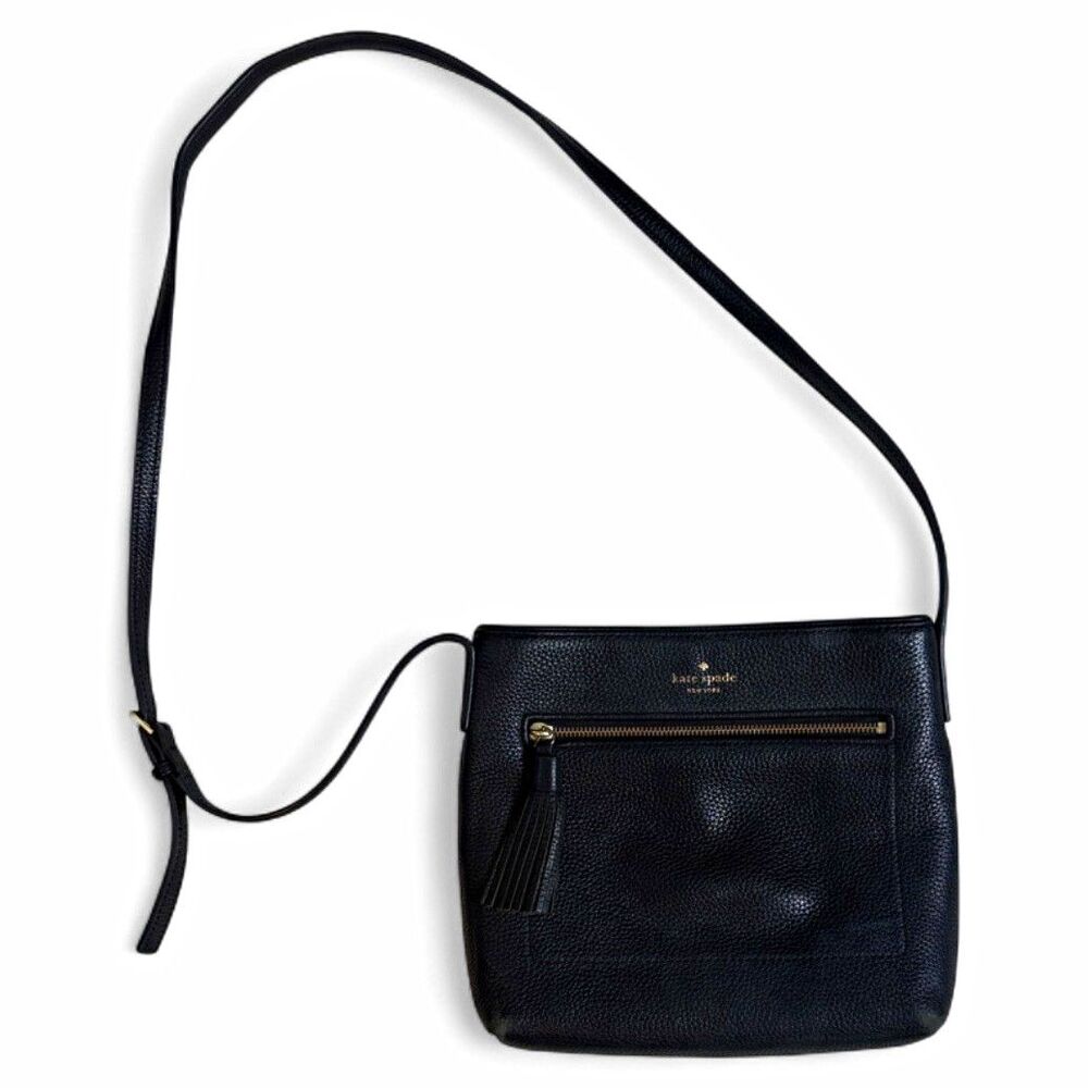 Kate Spade Chester Street Dessi Black Pebbled Leather Crossbody Bag